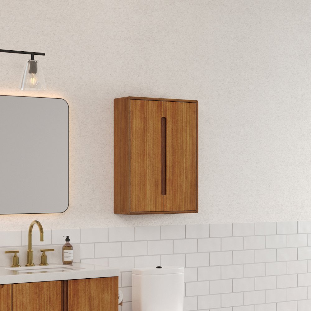 Bath Storage Wall Cabinet in Mangowood. Picture 12