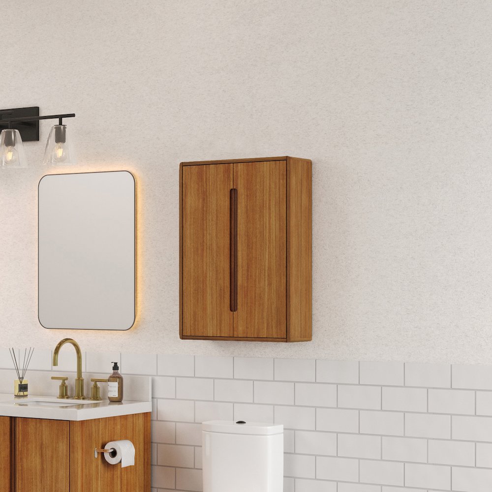 Bath Storage Wall Cabinet in Mangowood. Picture 15
