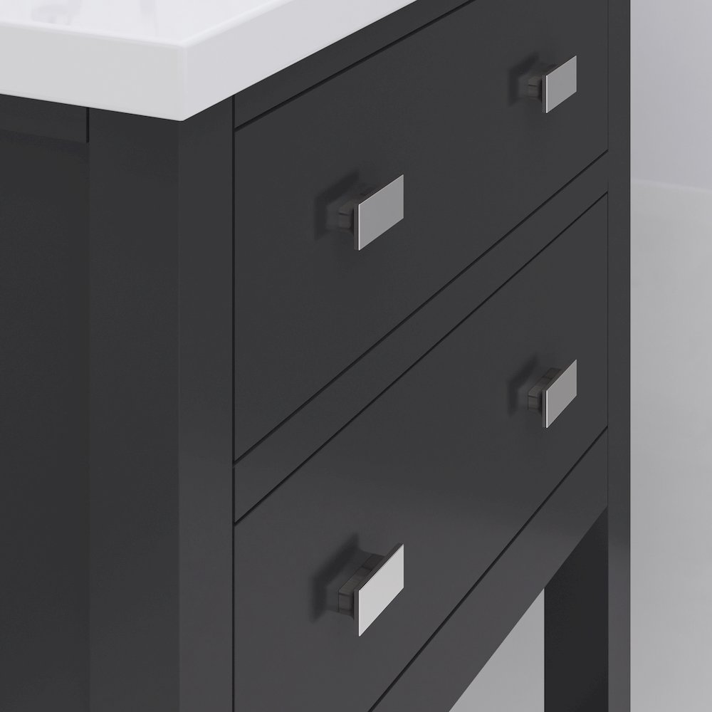 Viola 24 In. Integrated Ceramic Sink Top Vanity in Espresso. Picture 5