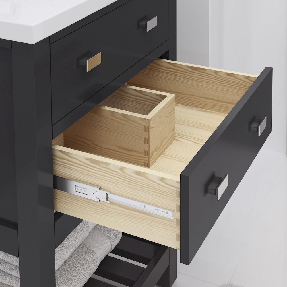 Viola 24 In. Integrated Ceramic Sink Top Vanity in Espresso. Picture 6