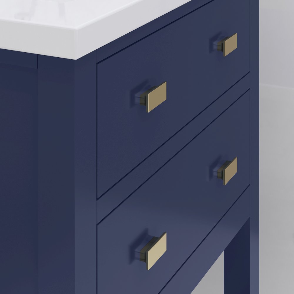 Viola 24 In. Integrated Ceramic Sink Top Vanity in Monarch Blue. Picture 5
