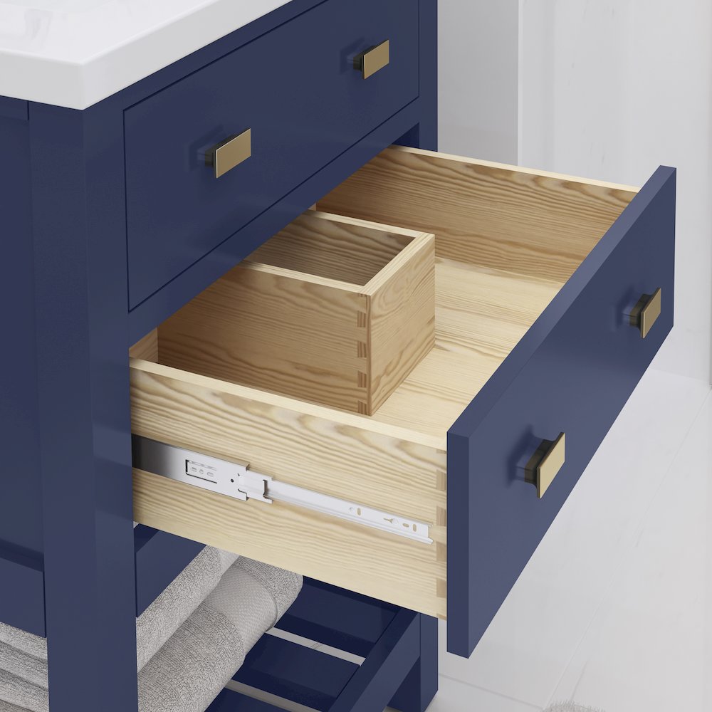 Viola 24 In. Integrated Ceramic Sink Top Vanity in Monarch Blue. Picture 6