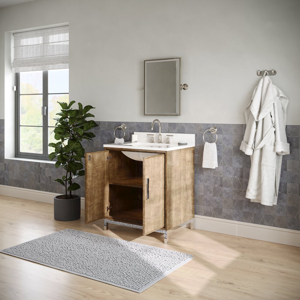 Westin 30 In. Single Sink Whitebrook Quartz Countertop Bath Vanity. Picture 8