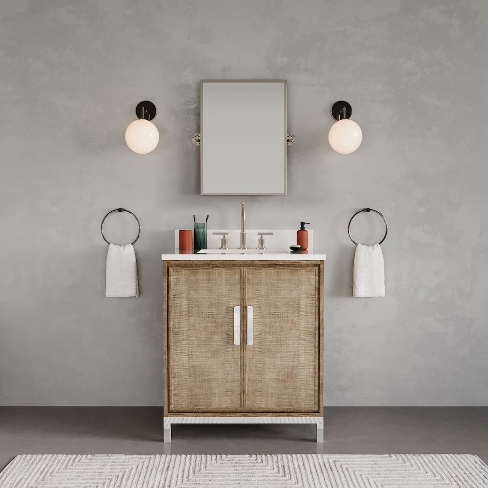 Westin 30 In. Single Sink Whitebrook Quartz Countertop Bath Vanity. Picture 2