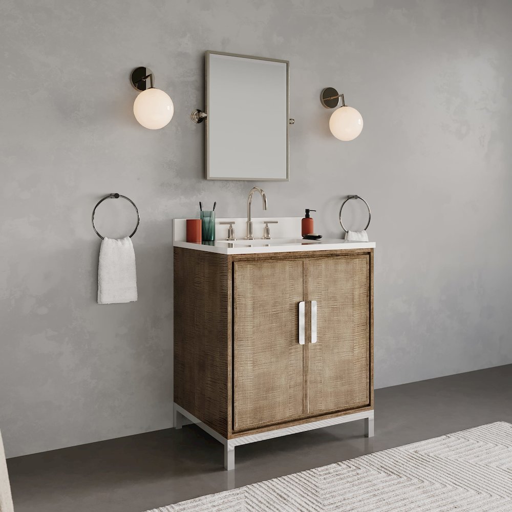 Westin 30 In. Single Sink Whitebrook Quartz Countertop Bath Vanity. Picture 7