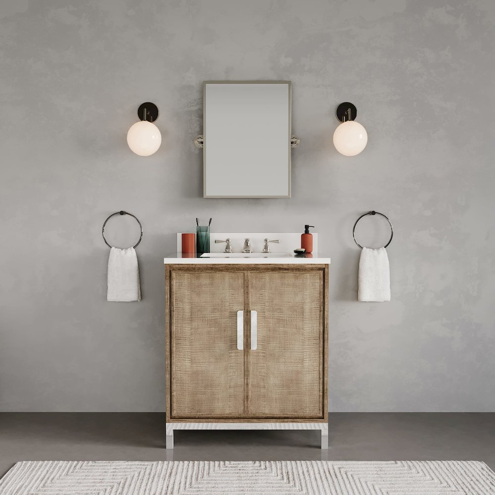 Westin 30 In. Single sink Whitebrook Quartz Countertop Bath Vanity. Picture 2