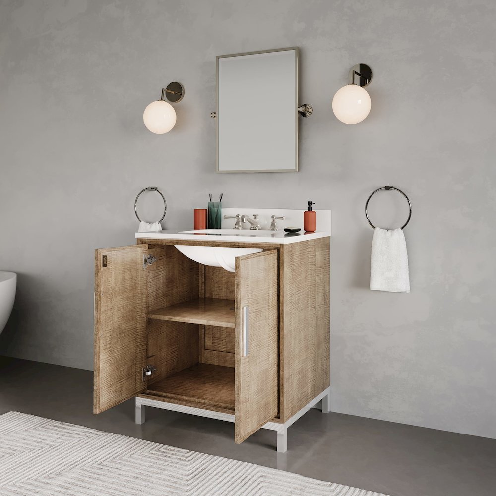 Westin 30 In. Single sink Whitebrook Quartz Countertop Bath Vanity. Picture 9