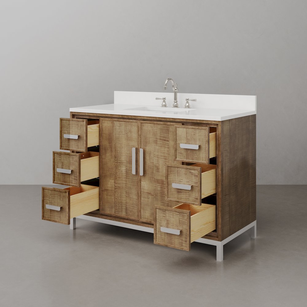 Westin 48 In. Single sink Whitebrook Quartz Countertop Bath Vanity. Picture 5