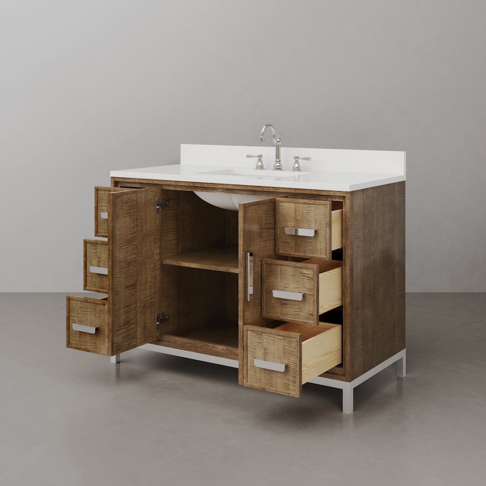 Westin 48 In. Single sink Whitebrook Quartz Countertop Bath Vanity. Picture 7