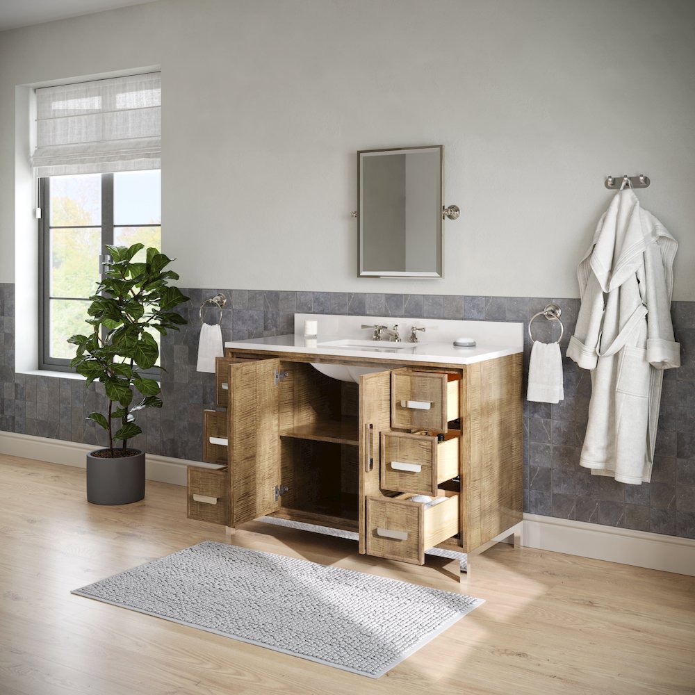 Westin 48 In. Single sink Whitebrook Quartz Countertop Bath Vanity. Picture 10