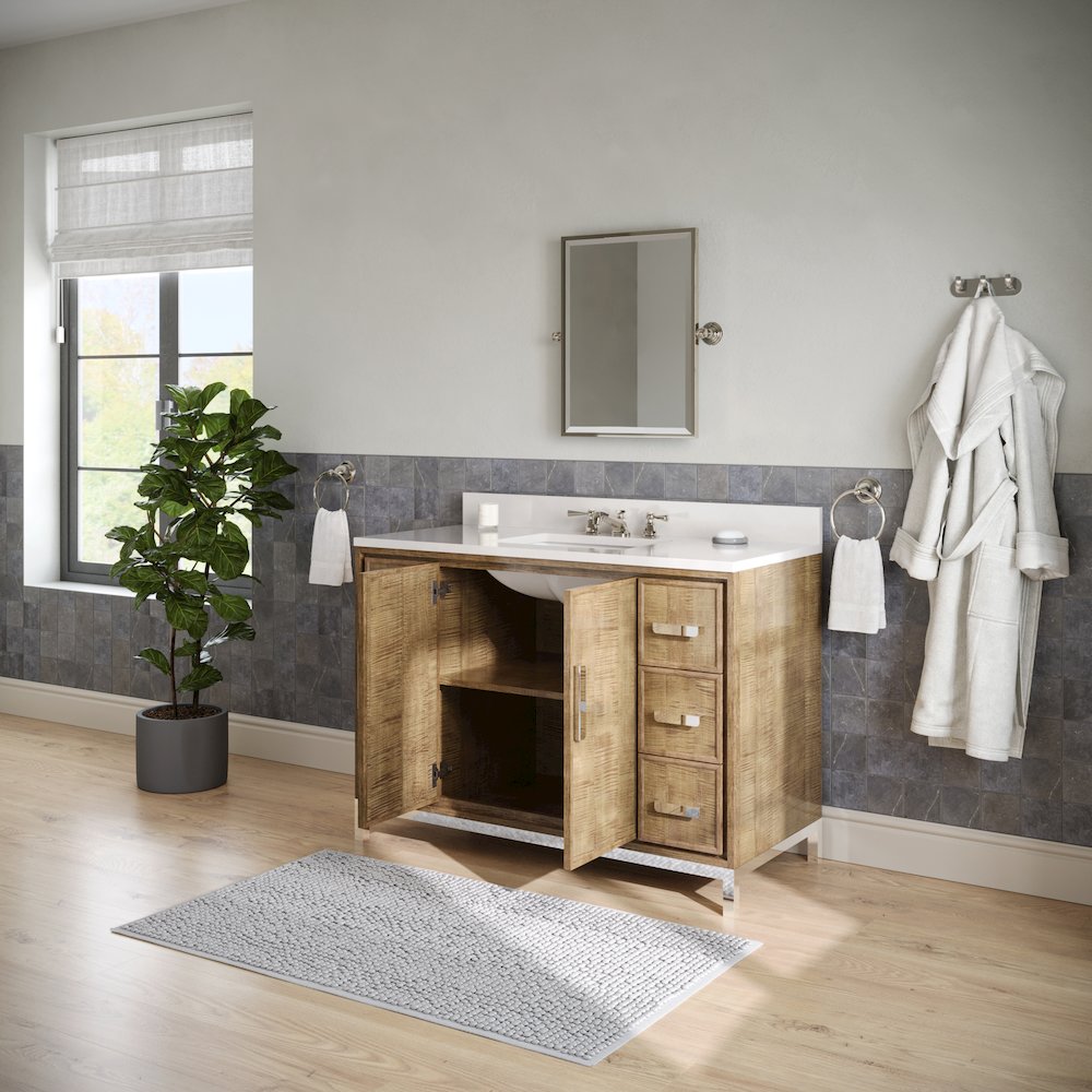 Westin 48 In. Single sink Whitebrook Quartz Countertop Bath Vanity. Picture 11