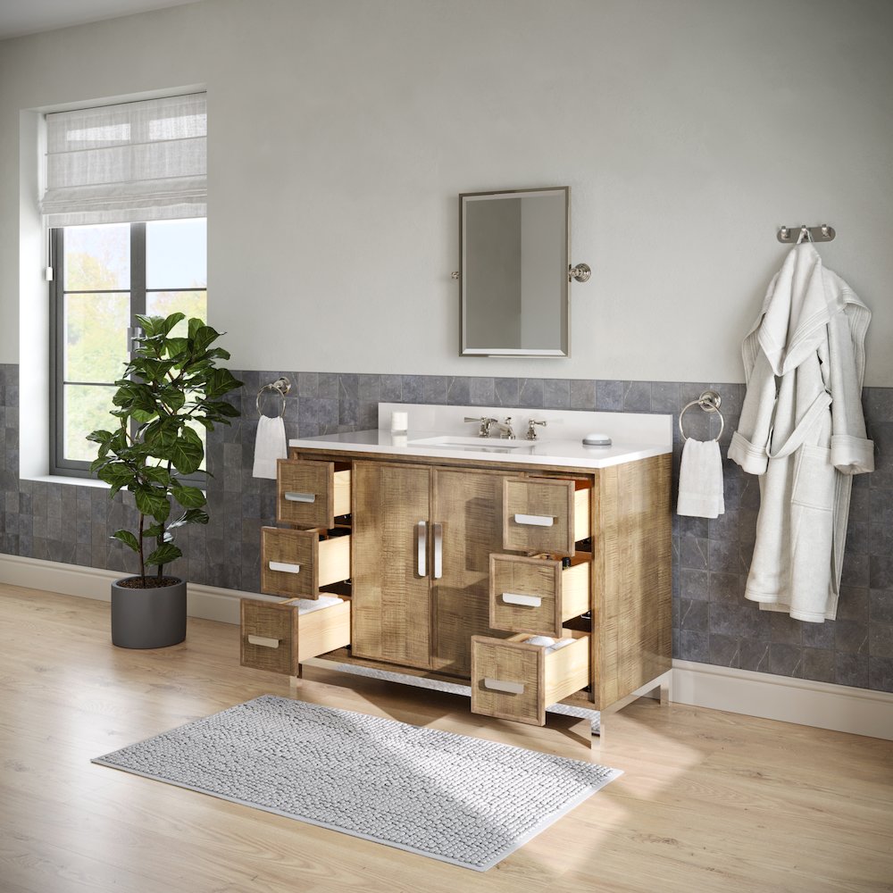 Westin 48 In. Single sink Whitebrook Quartz Countertop Bath Vanity. Picture 12