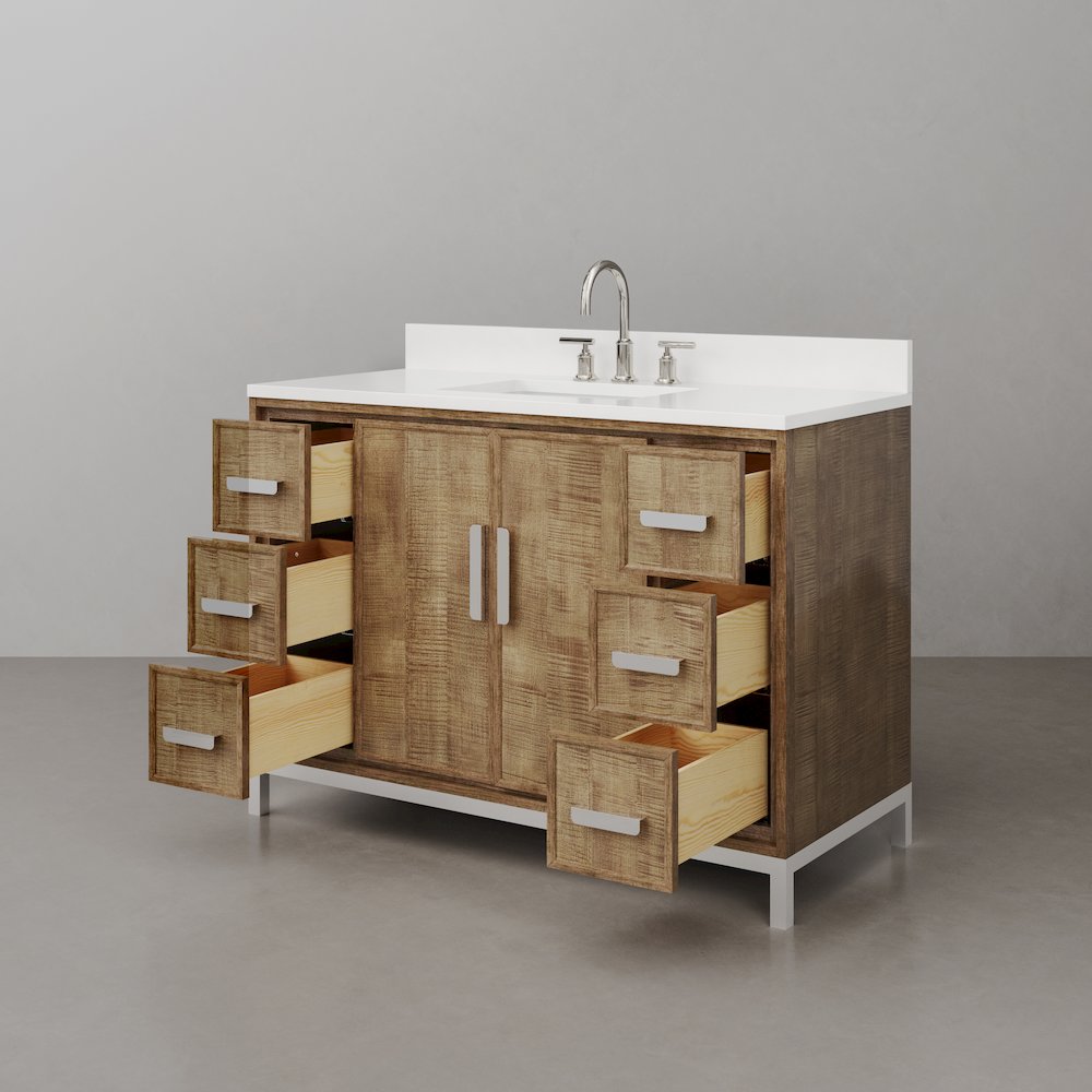 Westin 48 In. Single sink Whitebrook Quartz Countertop Bath Vanity. Picture 5