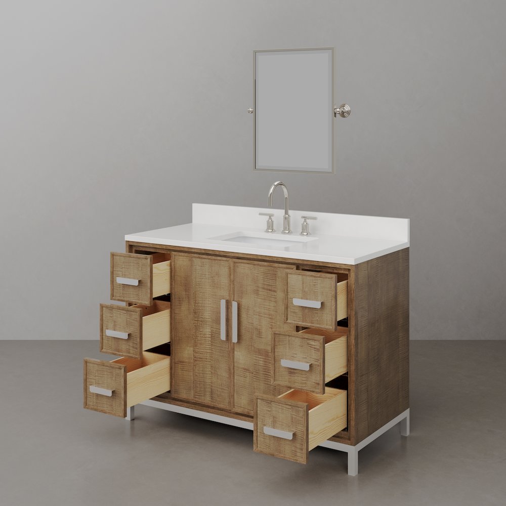 Westin 48 In. Single sink Whitebrook Quartz Countertop Bath Vanity. Picture 5