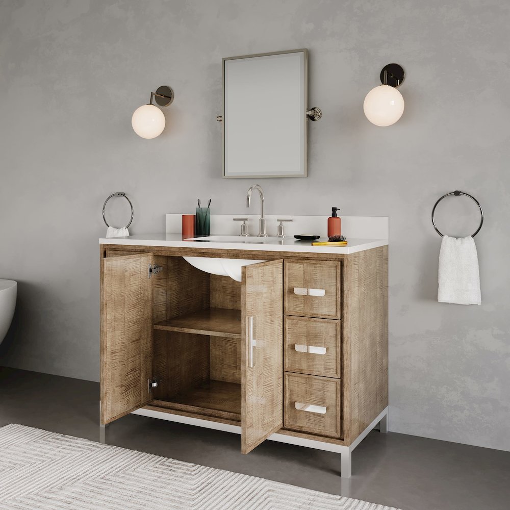 Westin 48 In. Single sink Whitebrook Quartz Countertop Bath Vanity. Picture 12
