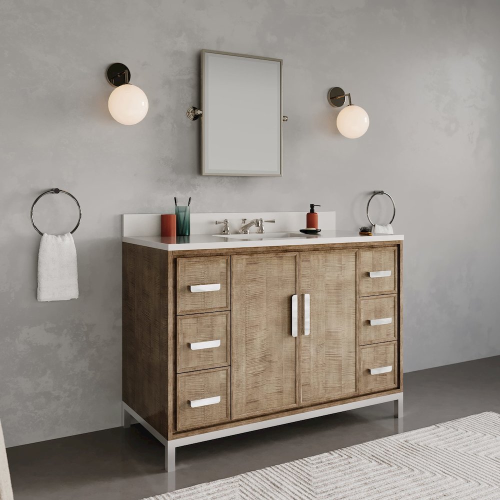 Westin 48 In. Single sink Whitebrook Quartz Countertop Bath Vanity. Picture 9