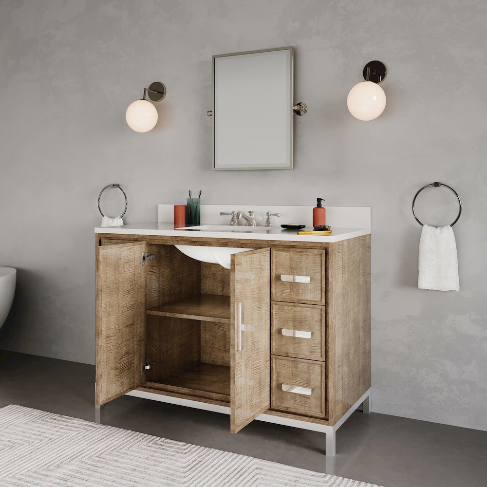 Westin 48 In. Single sink Whitebrook Quartz Countertop Bath Vanity. Picture 12