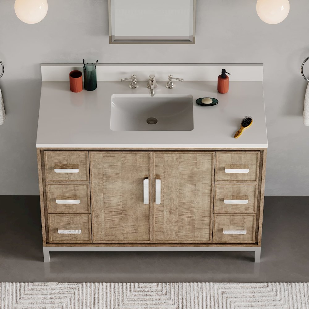 Westin 48 In. Single sink Whitebrook Quartz Countertop Bath Vanity. Picture 14