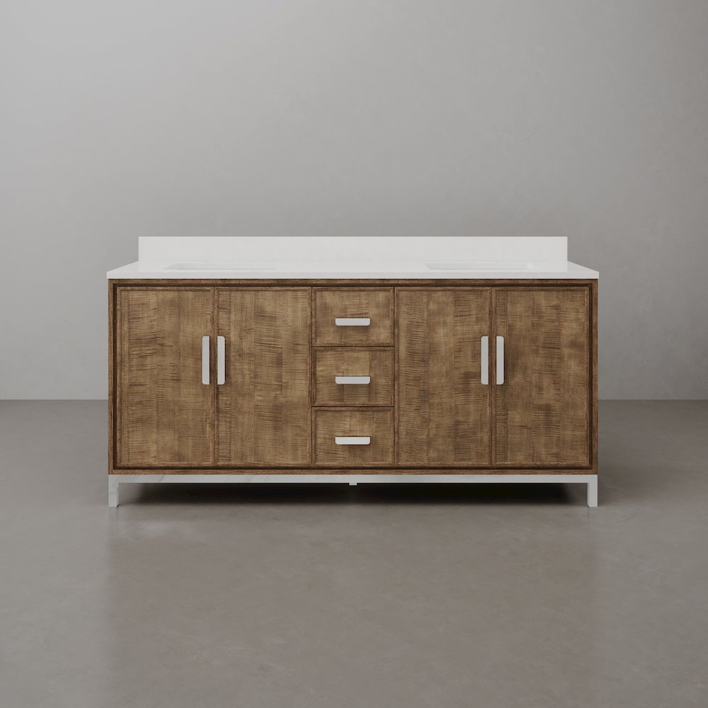Westin 72 In. Double sink Whitebrook Quartz Countertop Bath Vanity. Picture 1