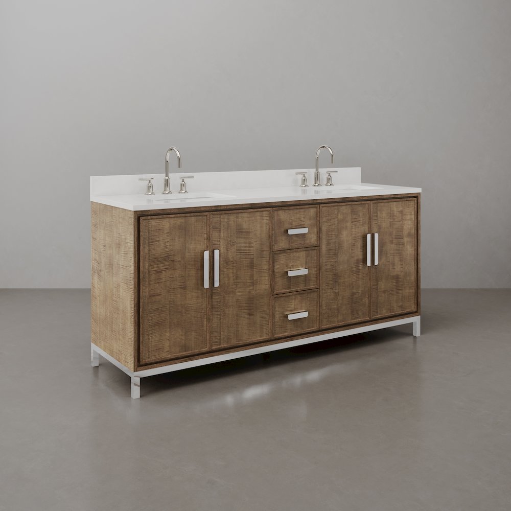 Westin 72 In. Double sink Whitebrook Quartz Countertop Bath Vanity. Picture 3