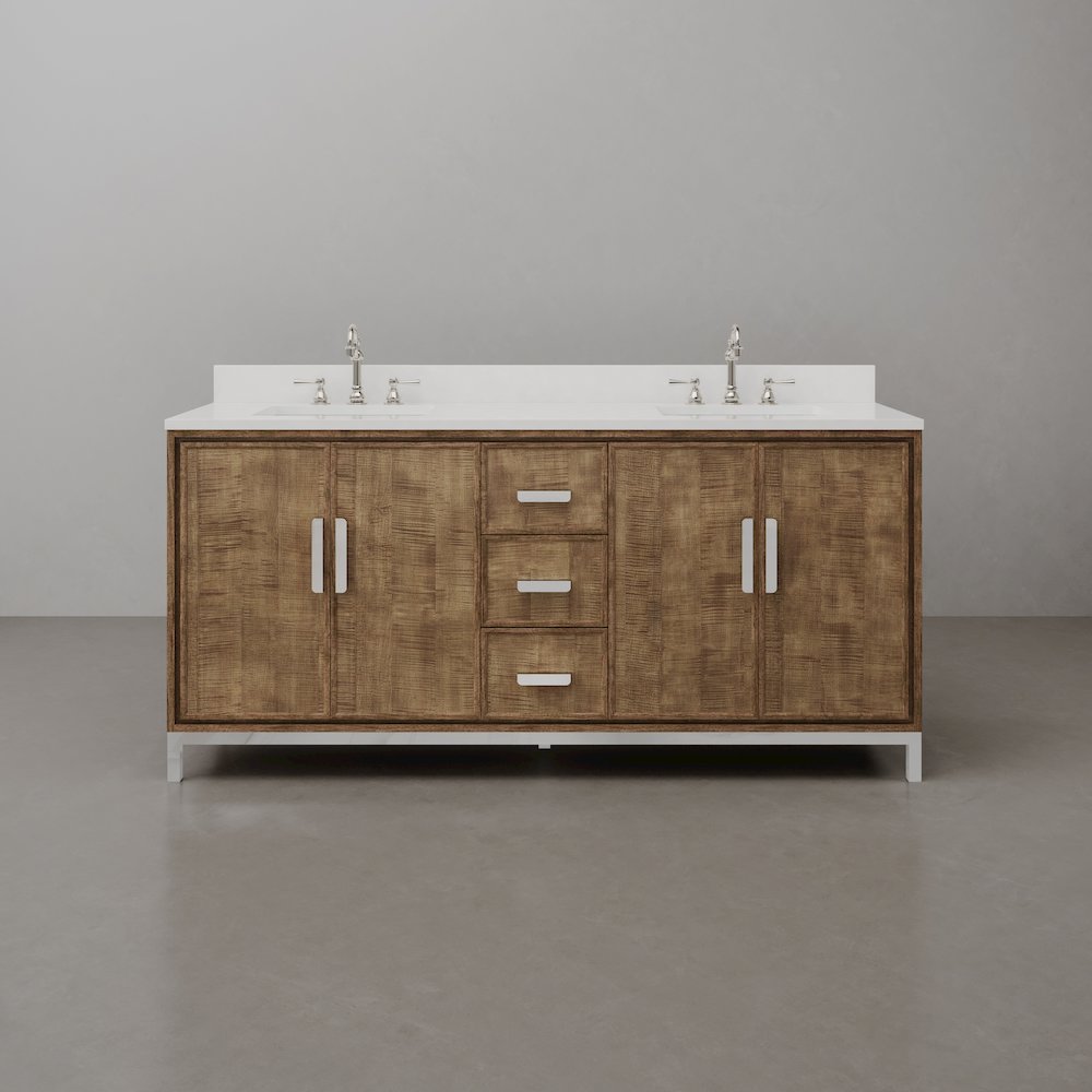 Westin 72 In. Double sink Whitebrook Quartz Countertop Bath Vanity. Picture 1