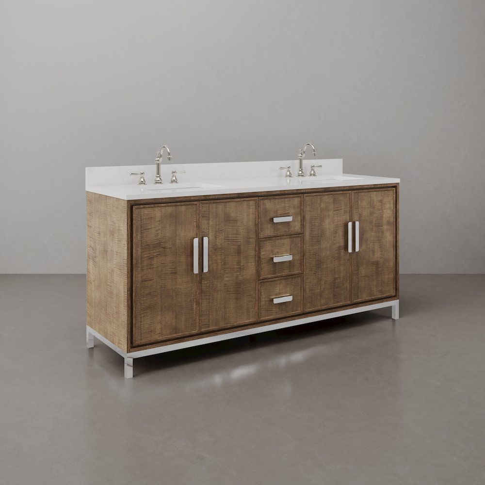 Westin 72 In. Double sink Whitebrook Quartz Countertop Bath Vanity. Picture 3