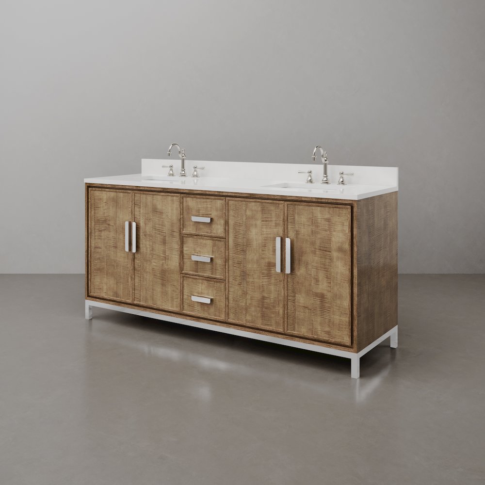 Westin 72 In. Double sink Whitebrook Quartz Countertop Bath Vanity. Picture 4