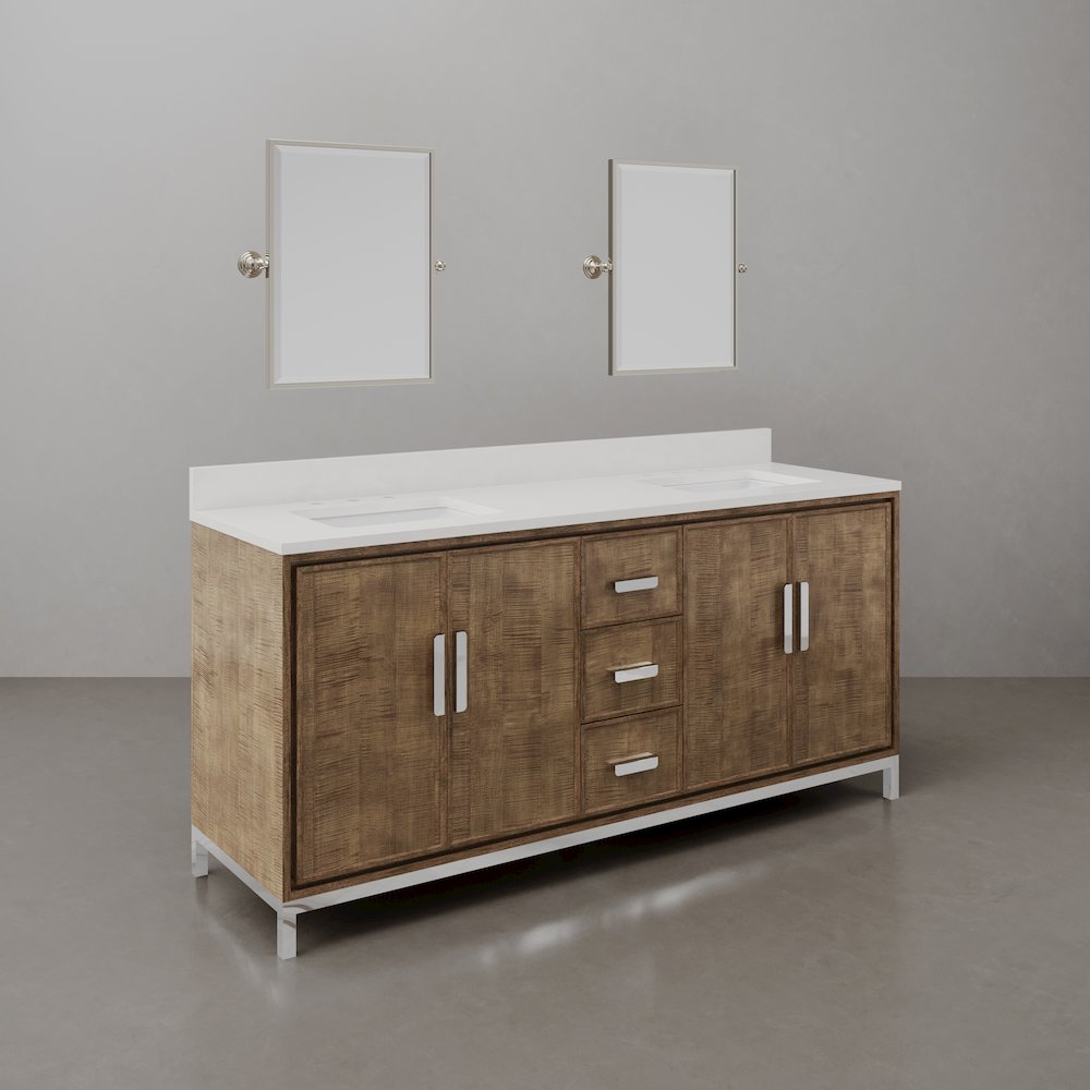Westin 72 In. Double sink Whitebrook Quartz Countertop Bath Vanity. Picture 3