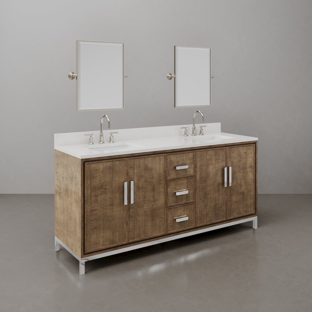 Westin 72 In. Double sink Whitebrook Quartz Countertop Bath Vanity. Picture 3