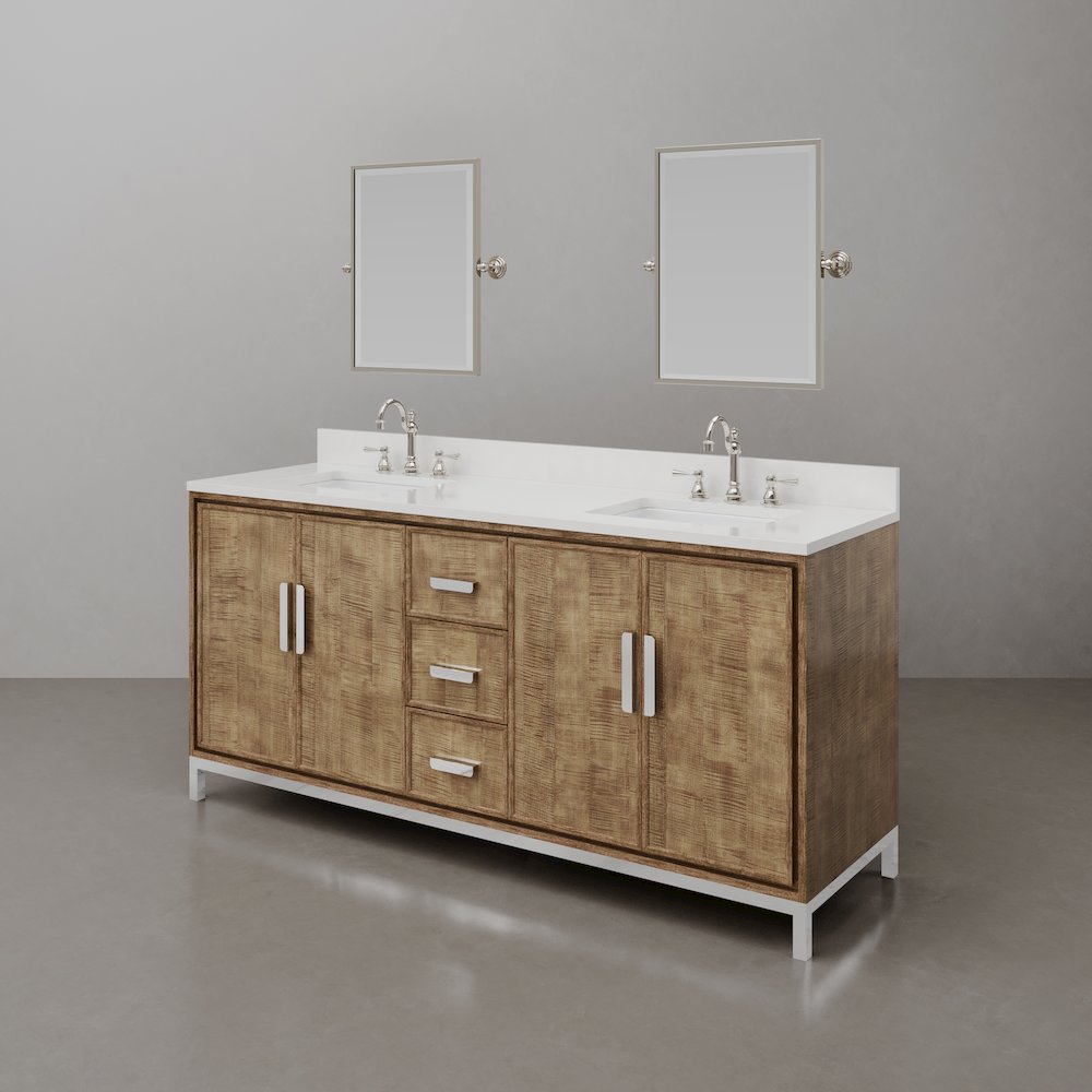 Westin 72 In. Double sink Whitebrook Quartz Countertop Bath Vanity. Picture 4