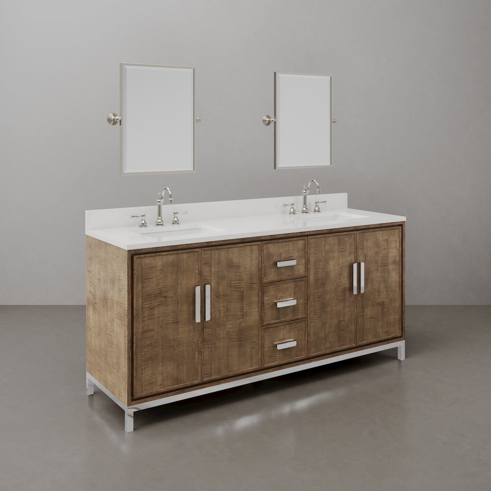 Westin 72 In. Double sink Whitebrook Quartz Countertop Bath Vanity. Picture 3