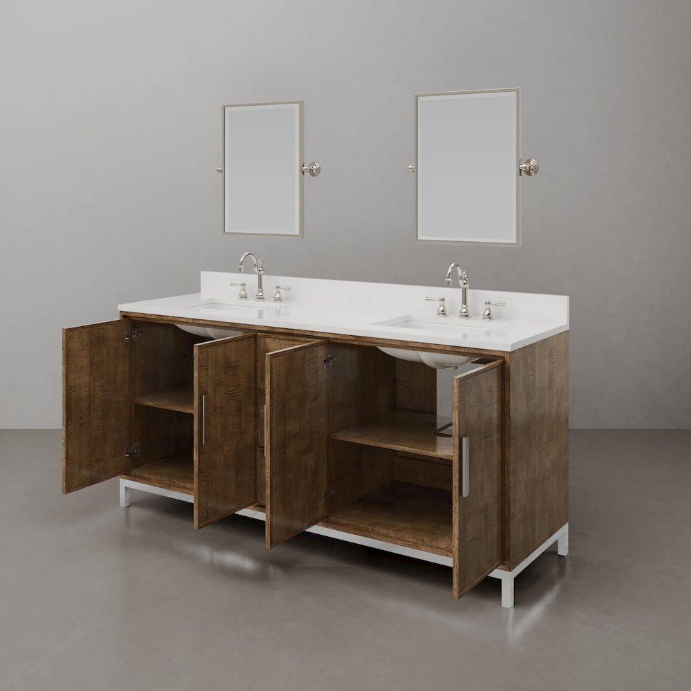Westin 72 In. Double sink Whitebrook Quartz Countertop Bath Vanity. Picture 6