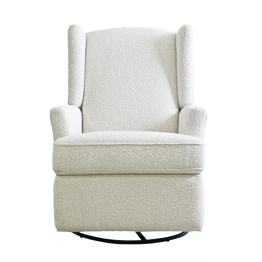 Hemingway Wingback Recliner in Cream Boucle. Picture 2