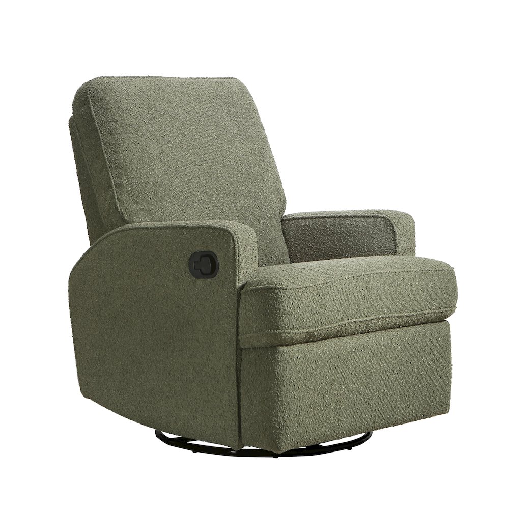 Tucker Swivel Recliner in Sage Boucle. Picture 1