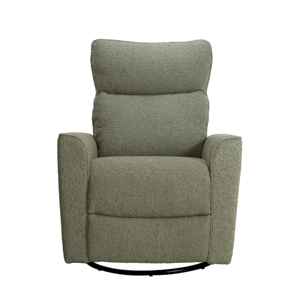 Soho Swivel Glider in Sage Boucle. Picture 2