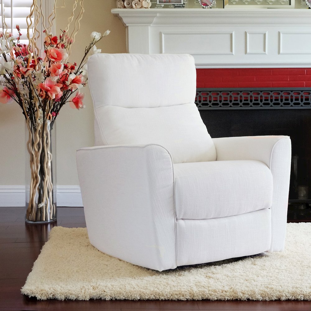Soho Swivel Glider in White. Picture 2