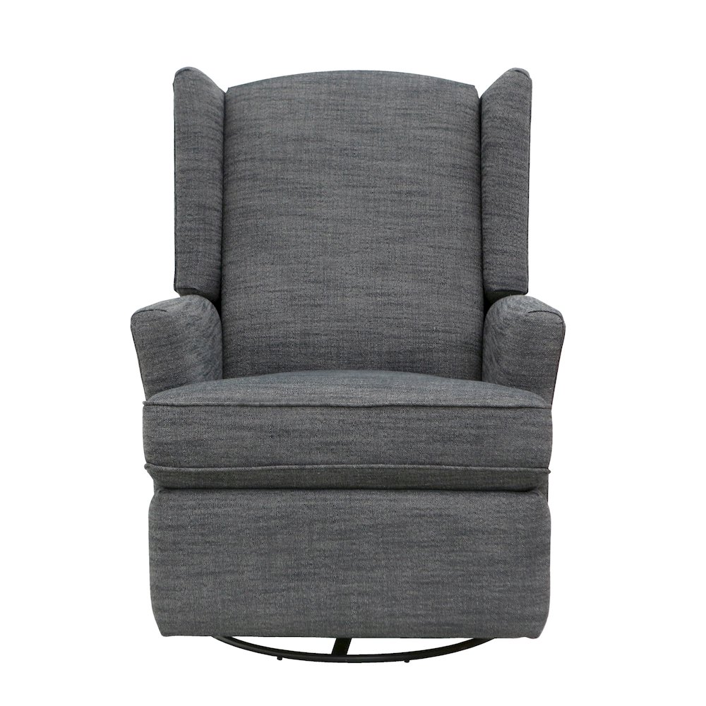 Hemingway Wingback Recliner in Dark Grey. Picture 3