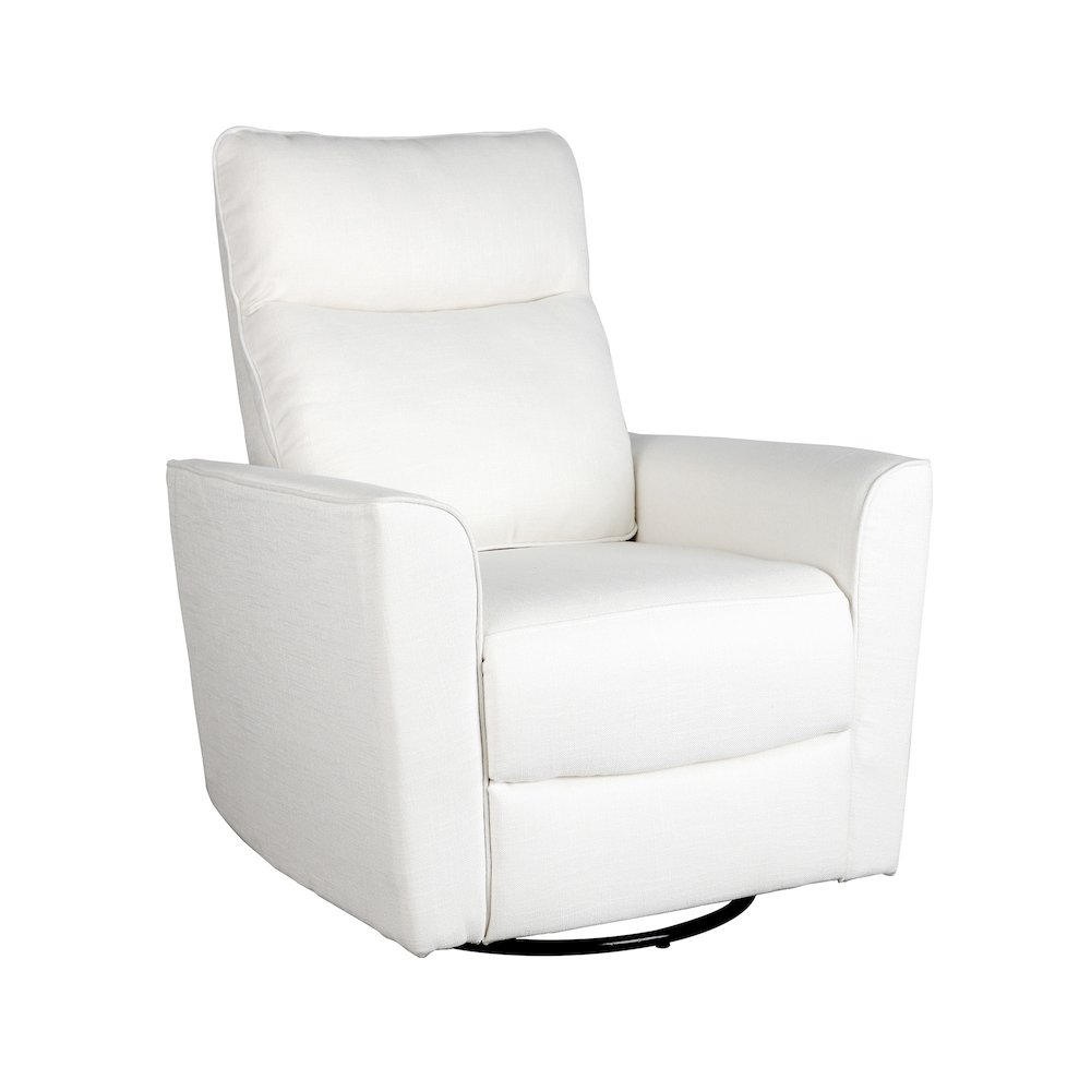 Soho Swivel Glider in White. Picture 1