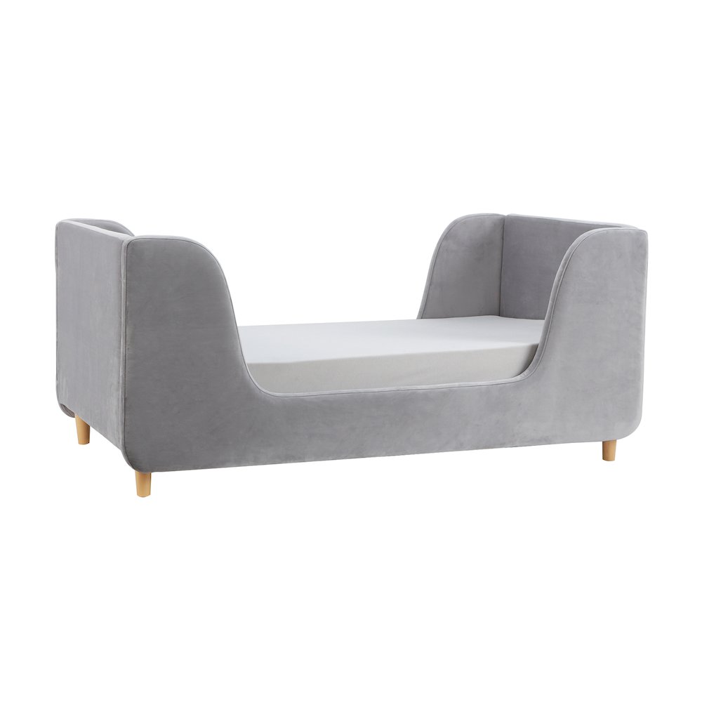 Bodhi Upholstered Toddler Bed in Grey. Picture 1