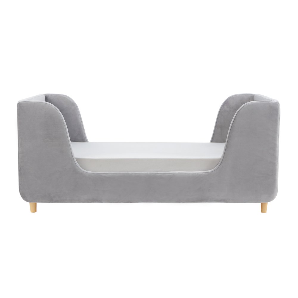 Bodhi Upholstered Toddler Bed in Grey. Picture 2