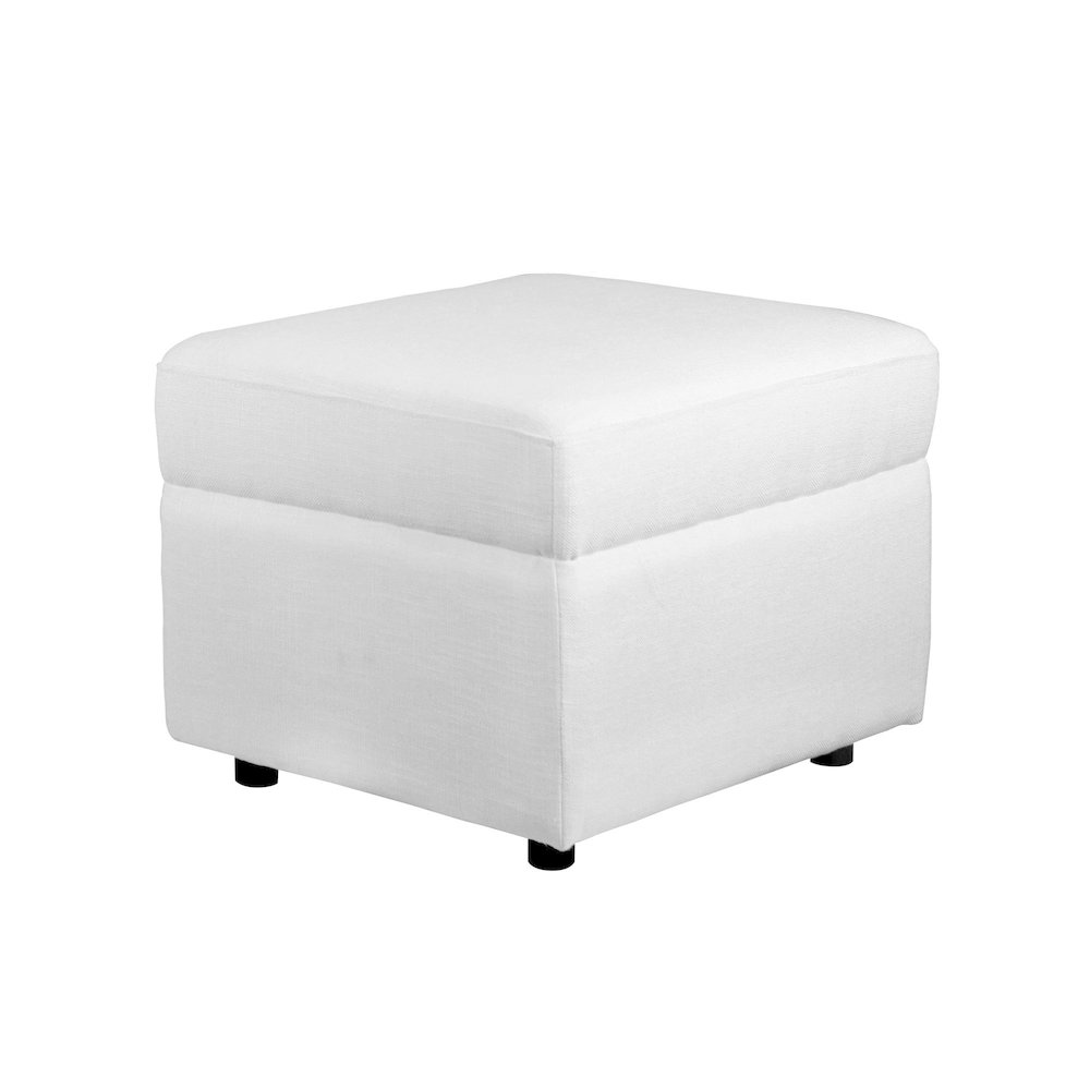 Soho Ottoman in White. Picture 1