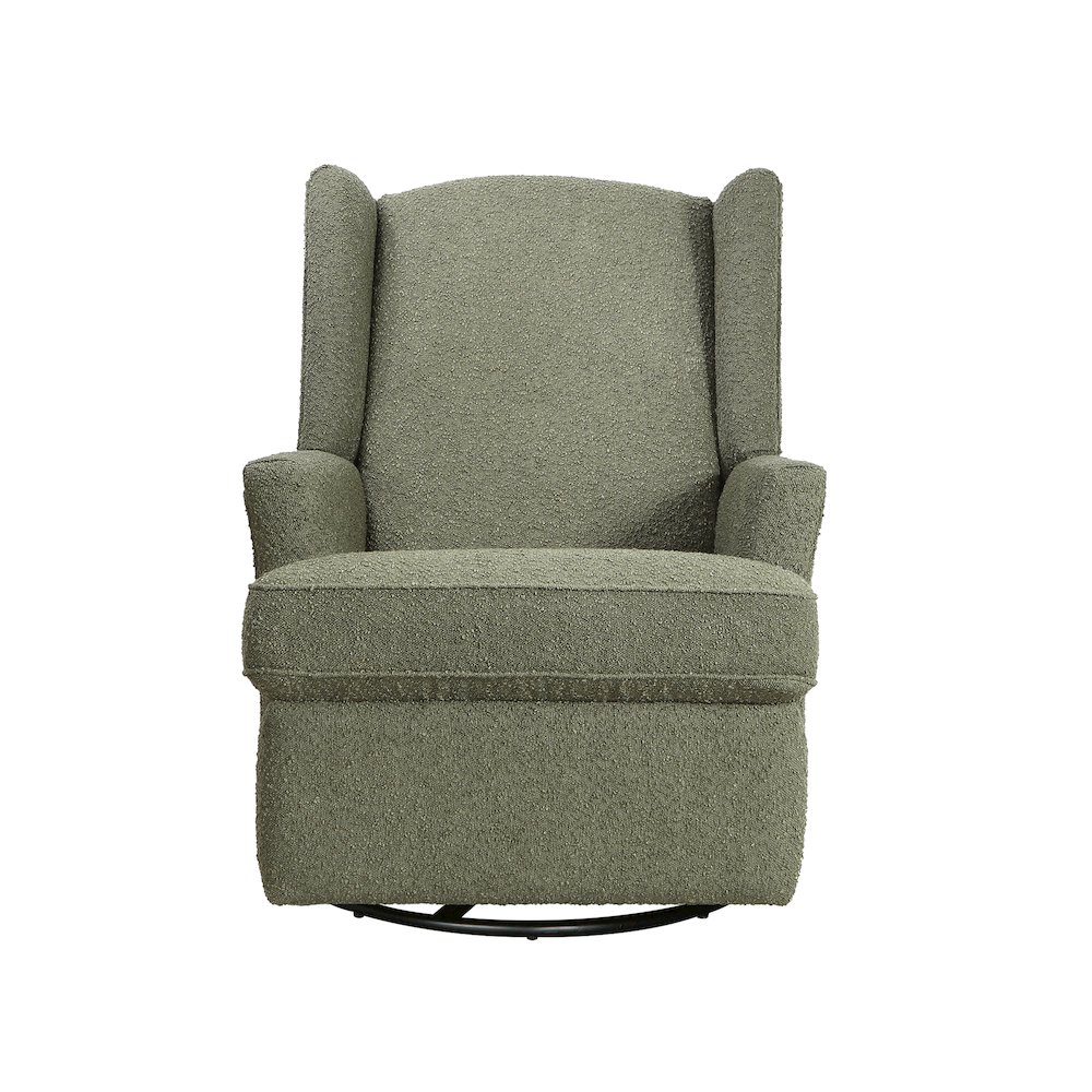 Hemingway Wingback Recliner in Sage Boucle. Picture 3