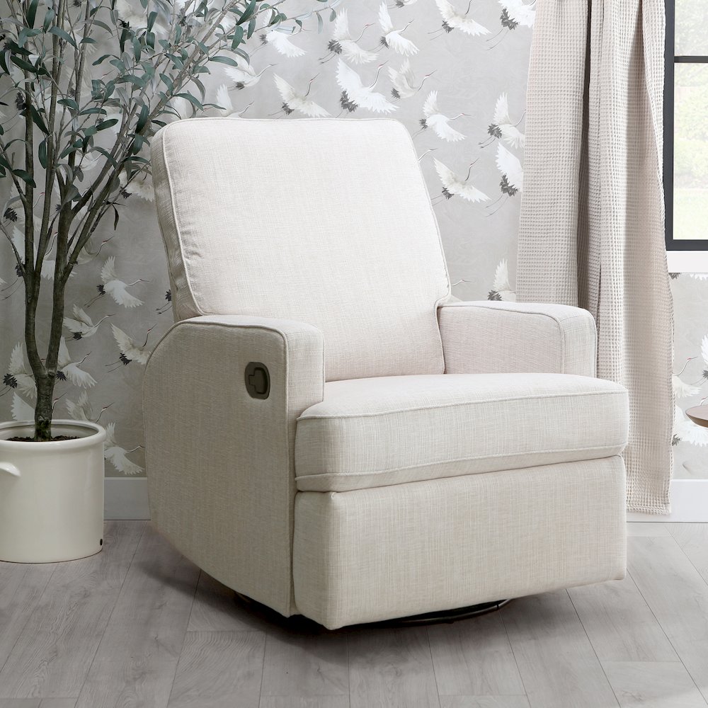 Tucker Swivel Recliner in Canvas. Picture 2