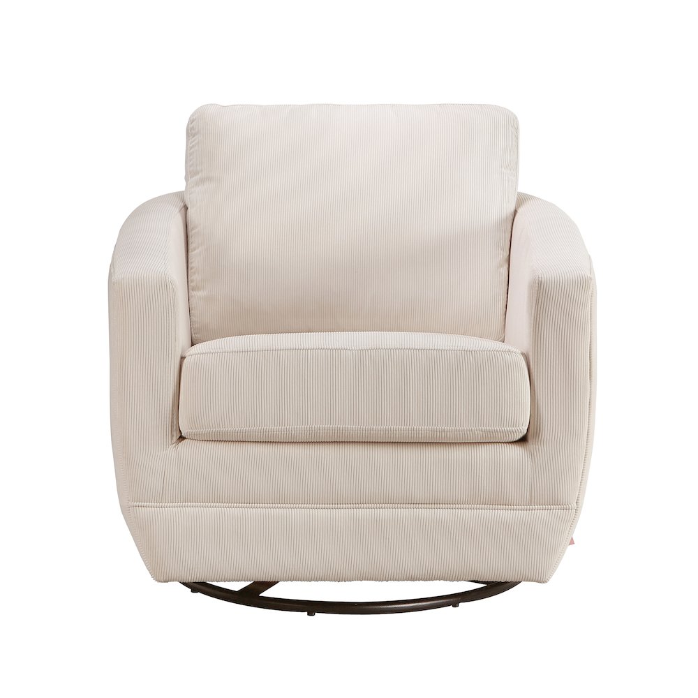 Gogh Swivel Chair in Ivory Stripe. Picture 2