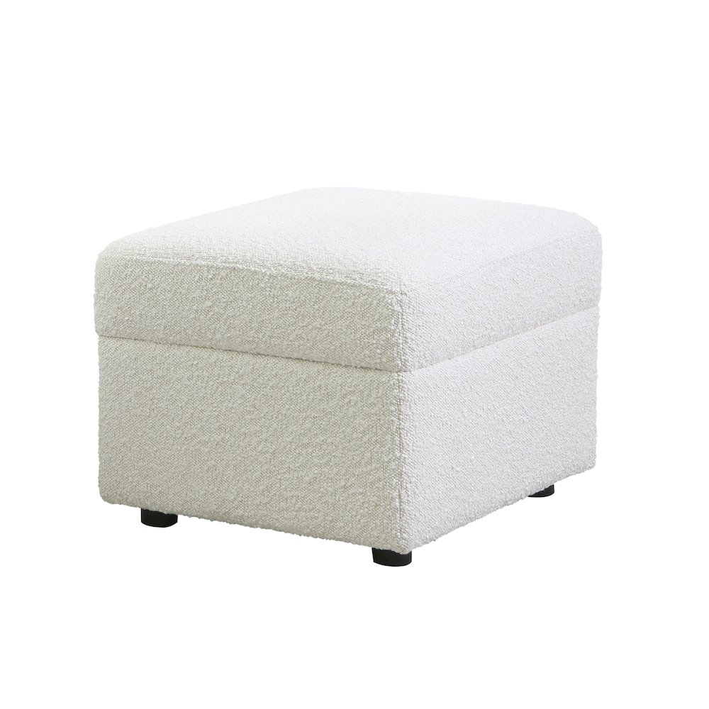 Soho Ottoman in Cream Boucle. Picture 1