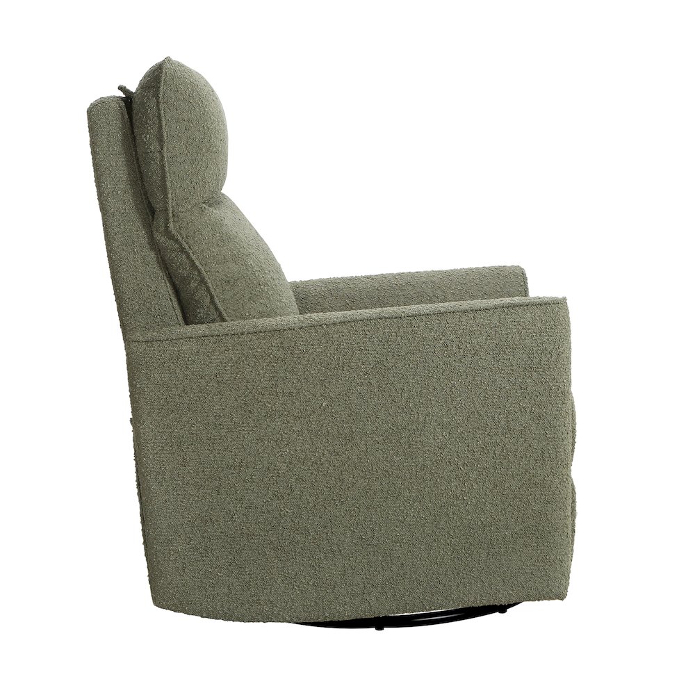 Soho Swivel Glider in Sage Boucle. Picture 3