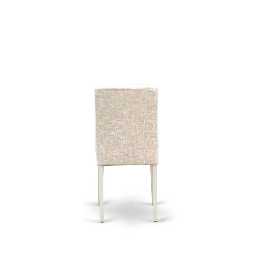 Dining Room Set Linen White, DLAB5-LWH-02. Picture 7