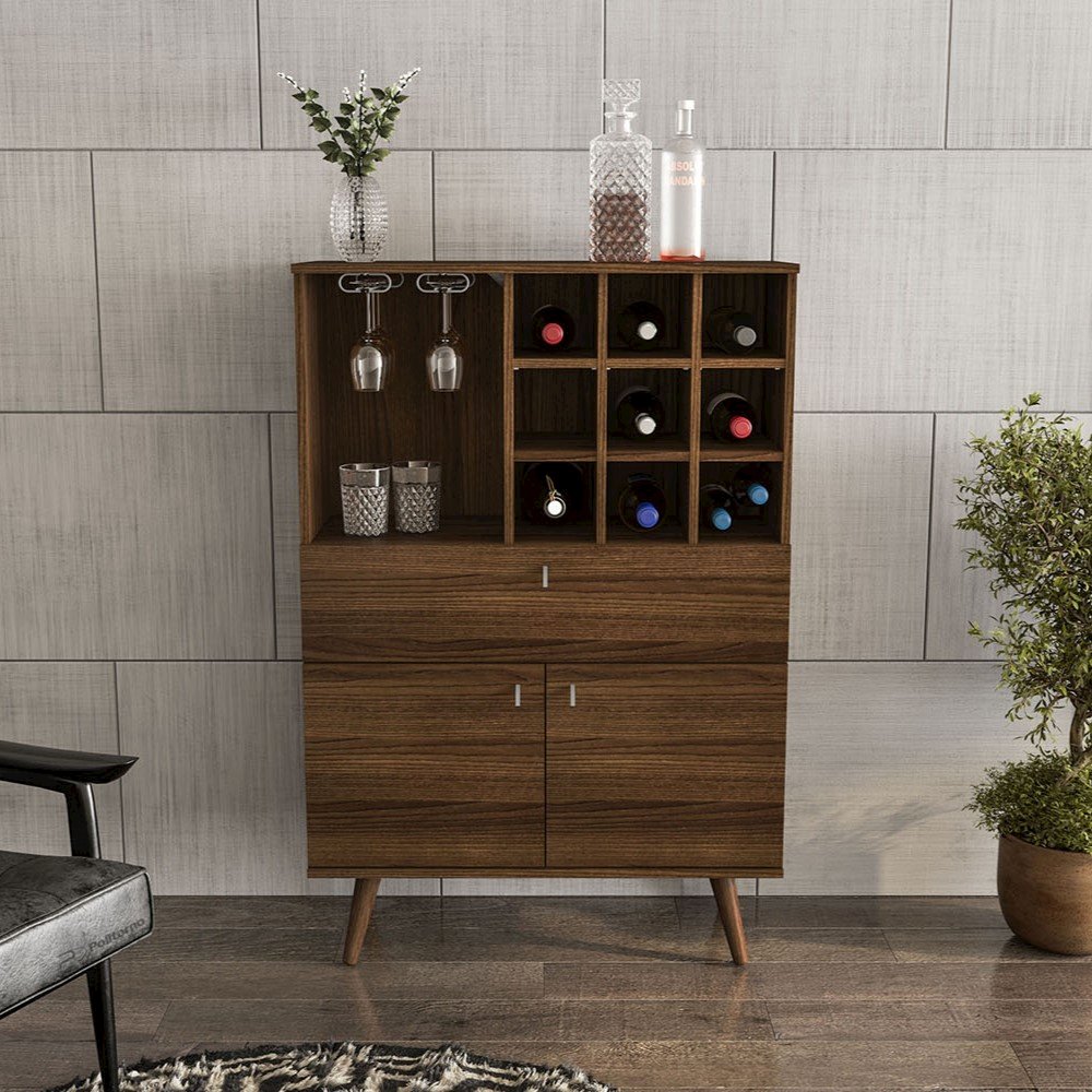 Polifurniture Salamanca Bar Cabinet, Walnut. Picture 6