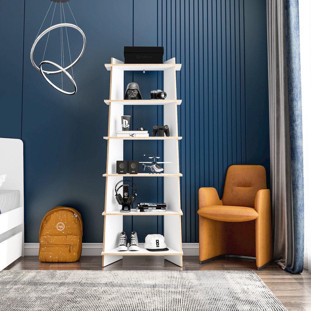 Polifurniture EcoFriendly Jade Bookcase with 6 Shelves. Picture 8
