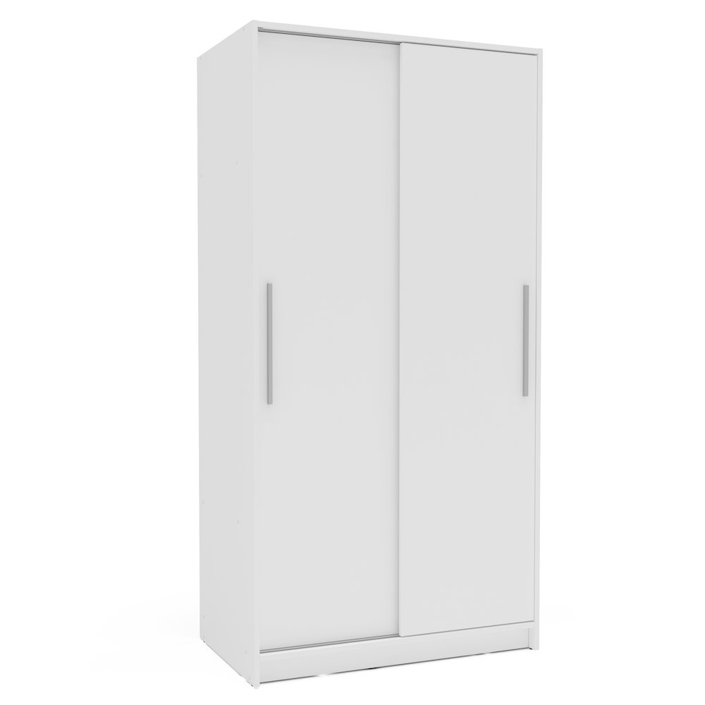Polifurniture Denmark Bedroom Armoire with 2 Sliding Doors, White. Picture 1